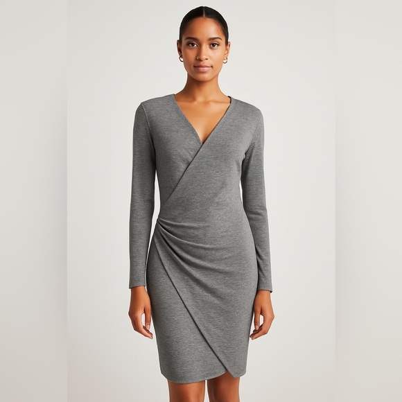🌫️Banana Republic Charcoal Gray Soft Knit Bodycon Dress (XS) 🌫️ - Picture 1 of 12